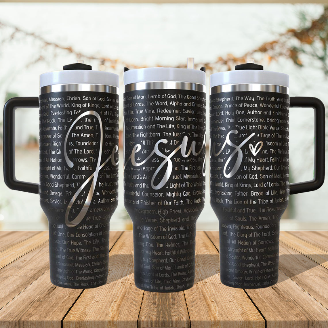 Christian Faith Jesus Tumbler 30oz/40oz, Jesus Tumbler With Handle, Christian Laser Engraved, LAF06